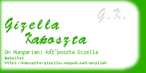 gizella kaposzta business card